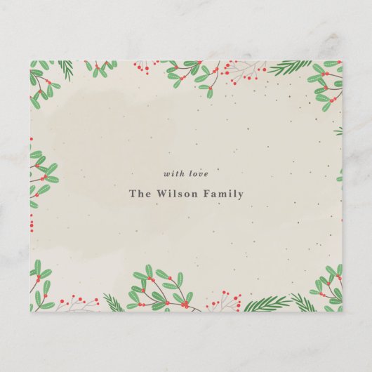 Budget Gold Merry All Photo Holiday Card (Achterkant)