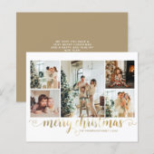 BUDGET Gold Merry Christmas Heart Script 5 Foto (Voorkant / Achterkant)