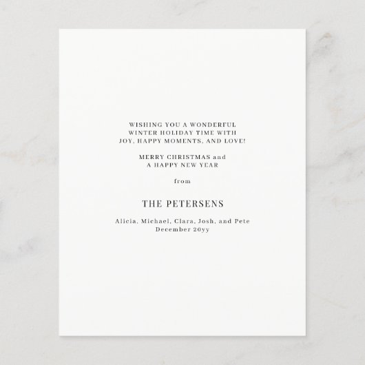 Budget gold Merry kerstfoto Holiday Kaart (Achterkant)