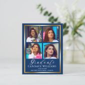 Budget Gold Minimalist Foto Afstuderen Aankondigin (Staand voorkant)