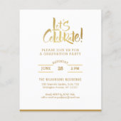 BUDGET Gold Moderne 4 Fotocollage uitnodiging (Achterkant)