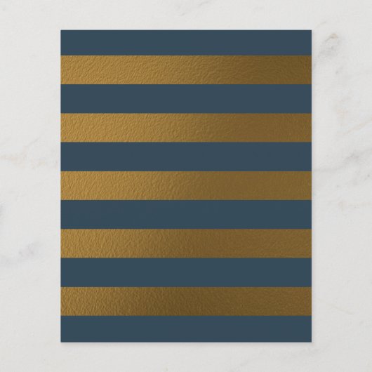 Budget Gold & Navy Blue First Heilige Communie (Achterkant)