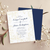 Budget Gold & Navy Foliage Weddenschap