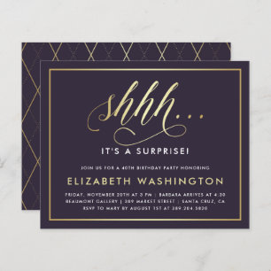 Budget Gold & Paarse verrassingsfeest