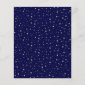 BUDGET Gold pine marine blue bruiloft uitnodiging (Achterkant)