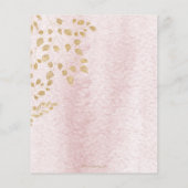 Budget Gold Pink Butterfly Baby shower Uitnodiging (Achterkant)