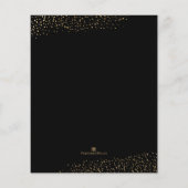 Budget Gold Poinsettias - kerstuitnodigingen (Achterkant)