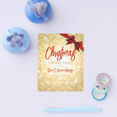 Budget Gold Red Diamonds Glitter Xmas nodigt u uit Flyer (Enkel)