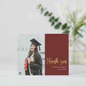 BUDGET Gold Red Modern Photo Afstuderen Hartelijk  (Staand voorkant)