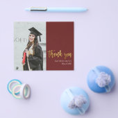 BUDGET Gold Red Modern Photo Afstuderen Hartelijk Flyer (Enkel)