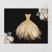Budget Gold Save the Date Verjaardag Quinceanera (Achterkant)