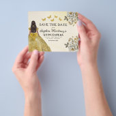 Budget Gold Save the Date Verjaardag Quinceanera Flyer (Hand)
