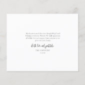 Budget Gold Script 3 Foto Baby Bedankt Kaart (Achterkant)