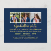 BUDGET Gold Script 4 Foto AFSTUDEREN Invitation Flyer (Achterkant)