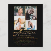 BUDGET Gold Script 5 Foto Afstuderen Aankondiging (Achterkant)