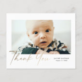 Budget Gold Script Baby Foto bedankt (Voorkant)