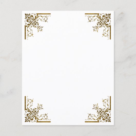 Budget Gold Script Birthday Invitation (Achterkant)