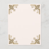 Budget Gold Script Blush Birthday uitnodigen (Achterkant)