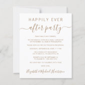 Budget Gold Script Bruiloft Ontvangst uitnodiging (Voorkant)