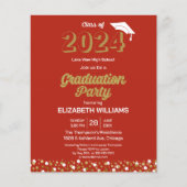 Budget Gold Script Confetti Afstudeerder (Voorkant)