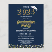Budget Gold Script Confetti Afstudeerder (Voorkant)