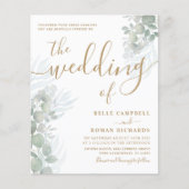 Budget Gold Script & Eucalyptus Weddenschap (Voorkant)