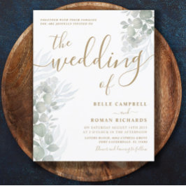 Budget Gold Script & Eucalyptus Weddenschap