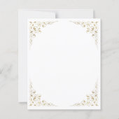 Budget Gold Script Foliage Weduwen Uitnodiging (Achterkant)
