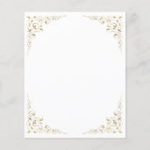 Budget Gold Script Foliage Weduwen Uitnodiging (Achterkant)