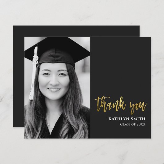 BUDGET Gold Script Moderne Photo Afstudeerder Hart (Voorkant / Achterkant)