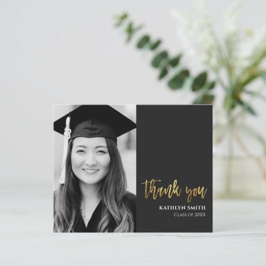 BUDGET Gold Script Moderne Photo Afstudeerder Hart (Staand voorkant)