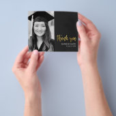 BUDGET Gold Script Moderne Photo Afstudeerder Hart Flyer (Hand)