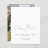 Budget Gold Script Nieuw thuisadres (Voorkant / Achterkant)