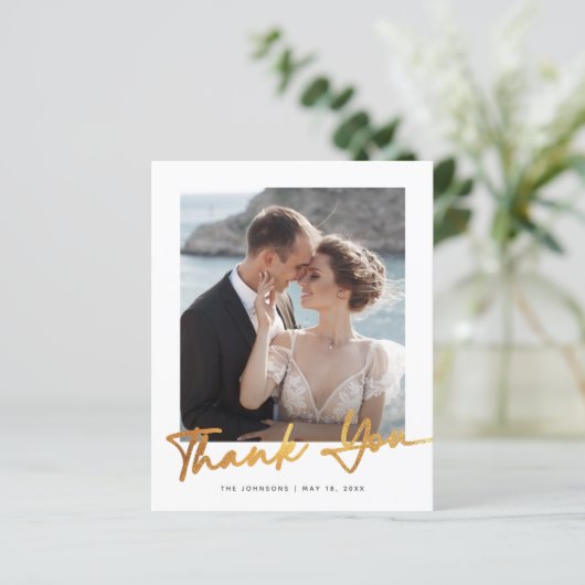 Budget Gold Script Photo Weduwnaar Hartelijk dank (Staand voorkant)