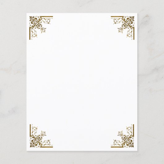 Budget  Gold Script Wedding Invitation (Achterkant)