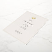 Budget Gold Seashell All-in-One Wedding invitation Folie Uitnodiging (Gedraaid)