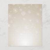 Budget Gold Snowflakes Winter Weddenschap (Achterkant)