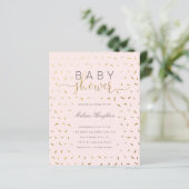 Budget Gold Sprinkle Confetti & Roze Baby shower (Staand voorkant)