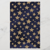 Budget Gold Stars Baby shower Uitnodiging (Achterkant)