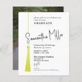 Budget Gold Tassel Photo Afstuderen Invitation (Voorkant / Achterkant)