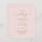 BUDGET Gold Text Monochrome dubbelzijdig elegant (Voorkant / Achterkant)
