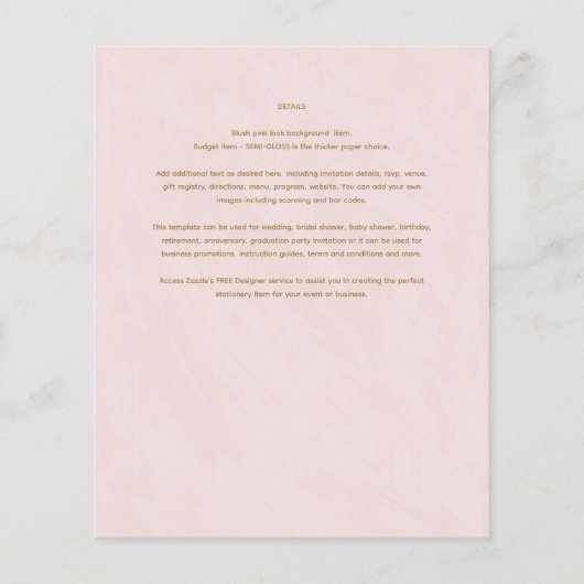 BUDGET Gold Text Monochrome dubbelzijdig elegant (Achterkant)