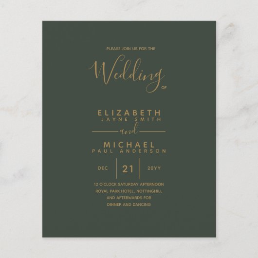 BUDGET Gold Text Monochrome dubbelzijdig elegant Flyer (Voorkant)