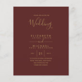 BUDGET Gold Text Monochrome dubbelzijdig elegant Flyer (Voorkant)