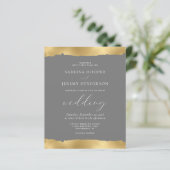 Budget Gold Torn Edge Gray Wedding (Staand voorkant)