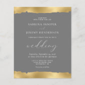 Budget Gold Torn Edge Gray Wedding (Voorkant)