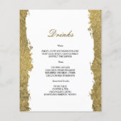 Budget Gold WEDDING MENU. Flyer (Achterkant)