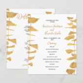 Budget Gold Wedding Program. (Voorkant / Achterkant)