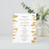 Budget Gold Wedding Program. (Staand voorkant)