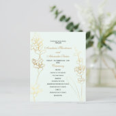 Budget Gold Wedding Program. (Staand voorkant)